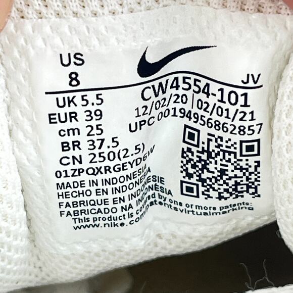 Nike Air Max SC Triple White Photon Dust Athletic Running Shoes Women Size 8 - Picture 8 of 9